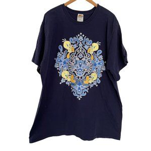 Vintage 90s Looney Tunes Tweety Bird T Shirt 3X Womens Navy Blue Bandana 1999